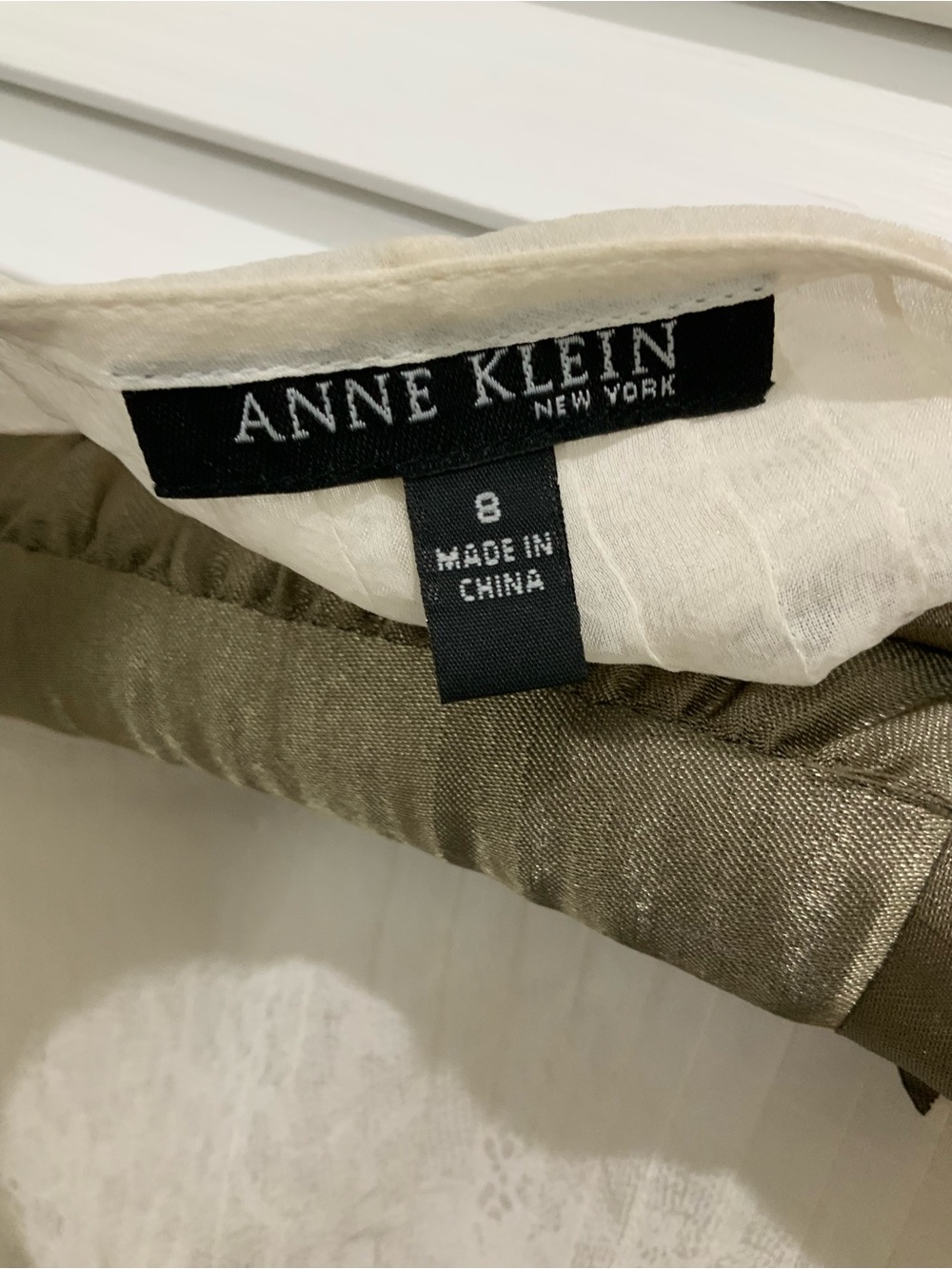 Anne Klein Cream Ruffle Front Blouse - Picture 2 of 5